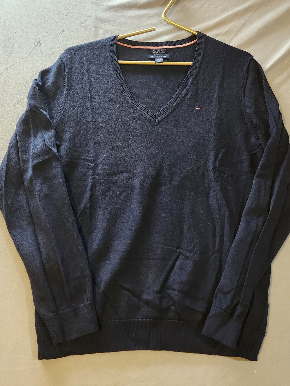 Tommy Hilfiger Men's Dark Navy V-Neck Sweater
